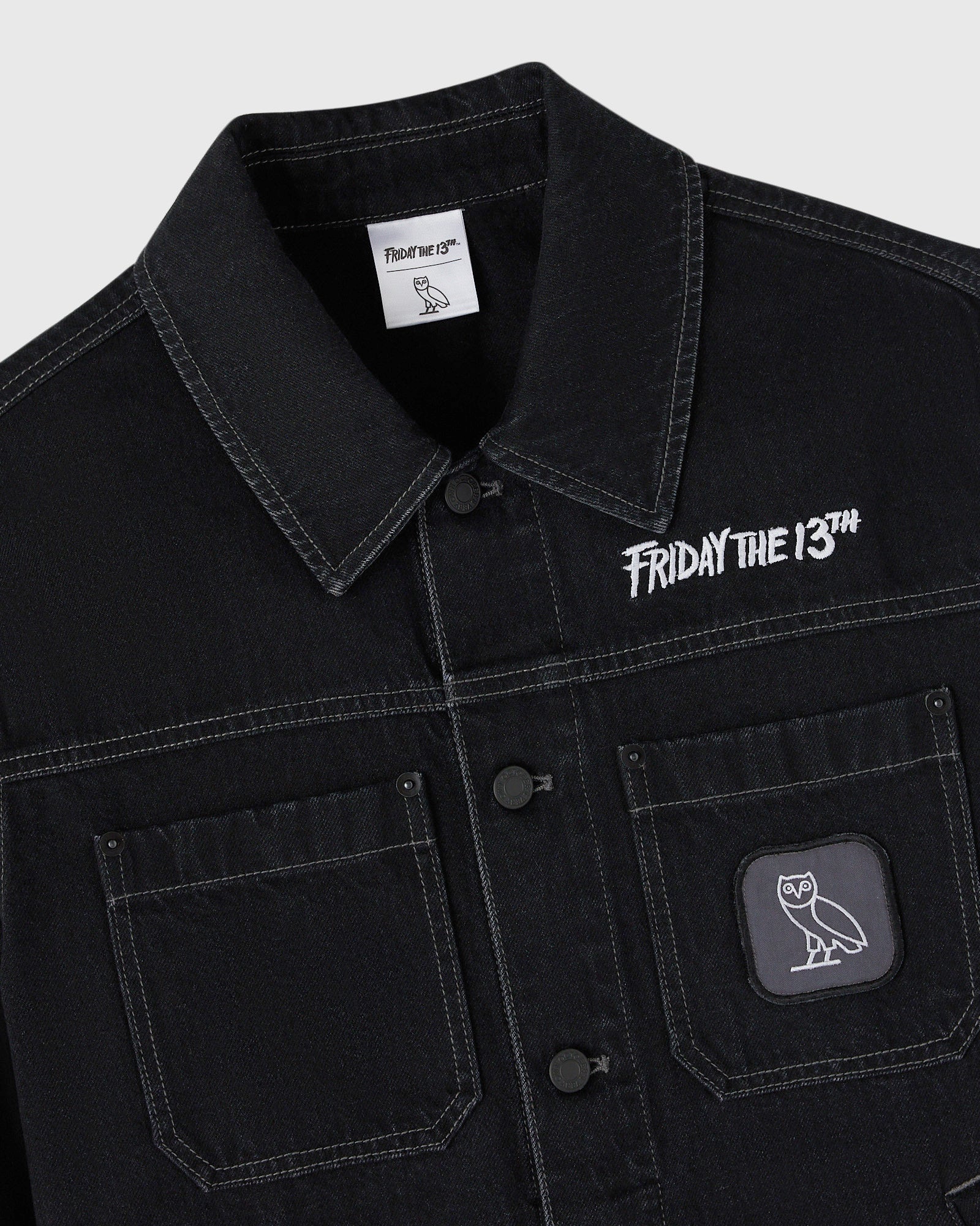 Friday the 13th Denim Slasher Jacket - Black Rigid - Image 3