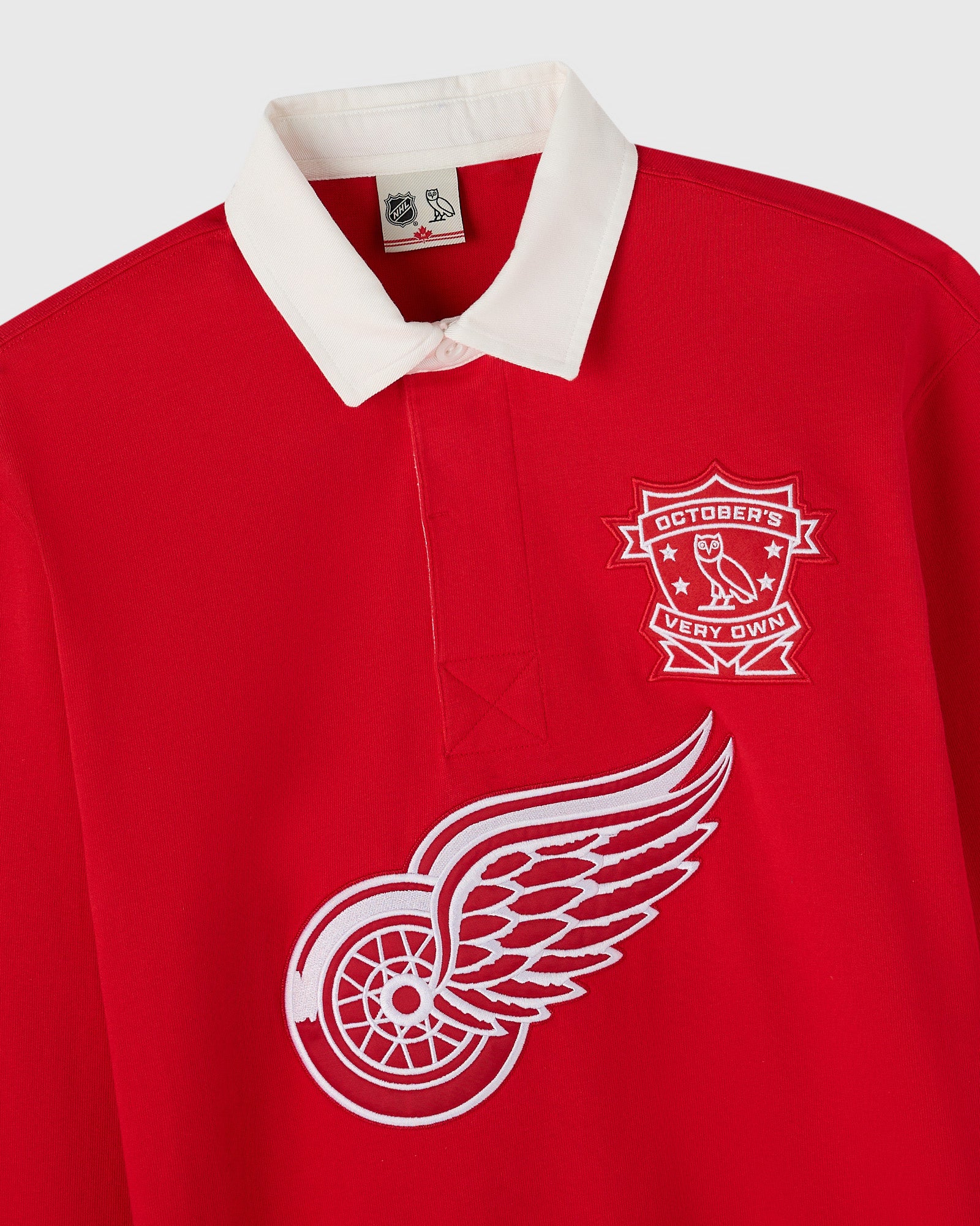 NHL Detroit Red Wings Rugby Polo - Red - Image 3