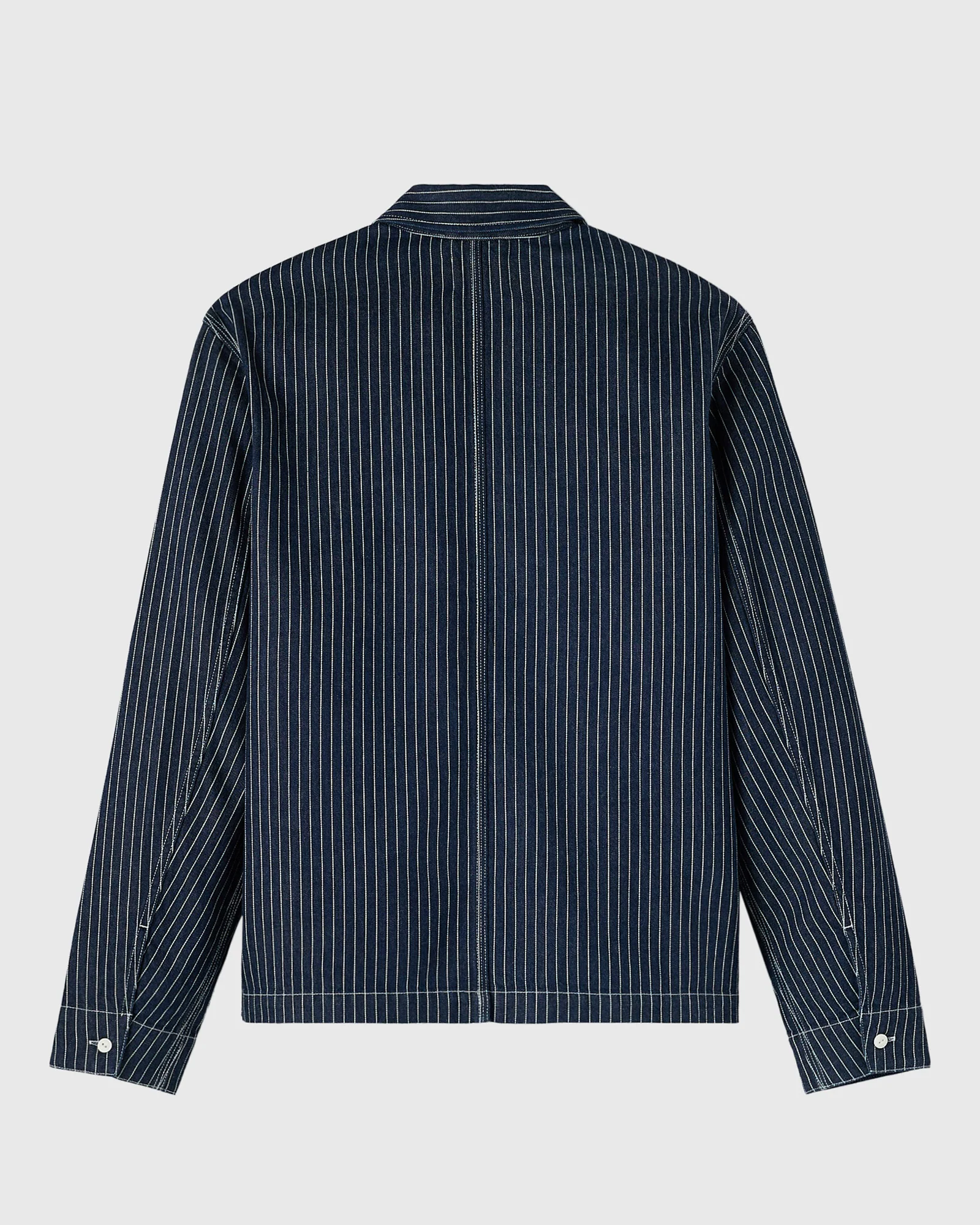 Pinstripe Overshirt - Washed Indigo - Image 3