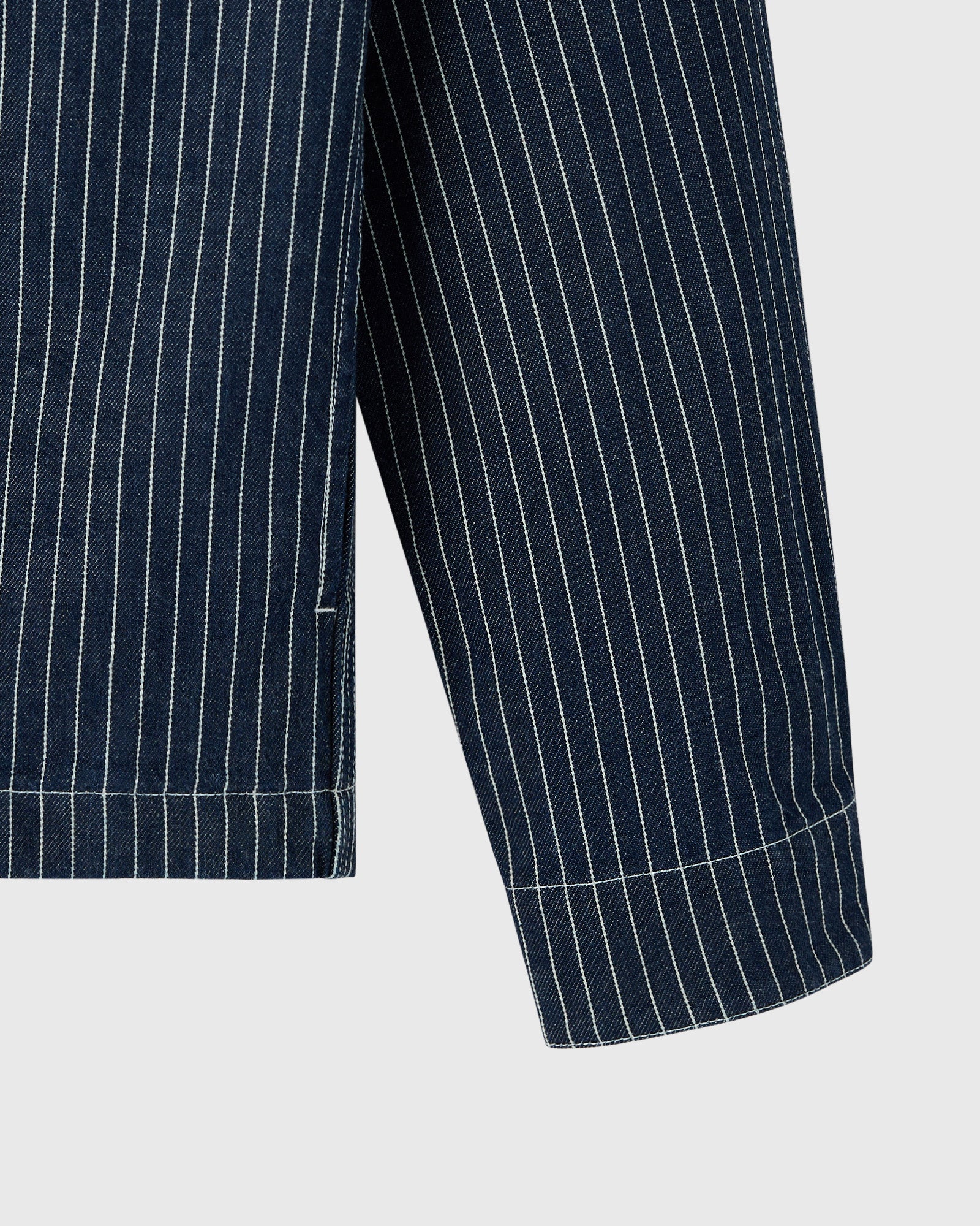 Pinstripe Overshirt - Washed Indigo - Image 6