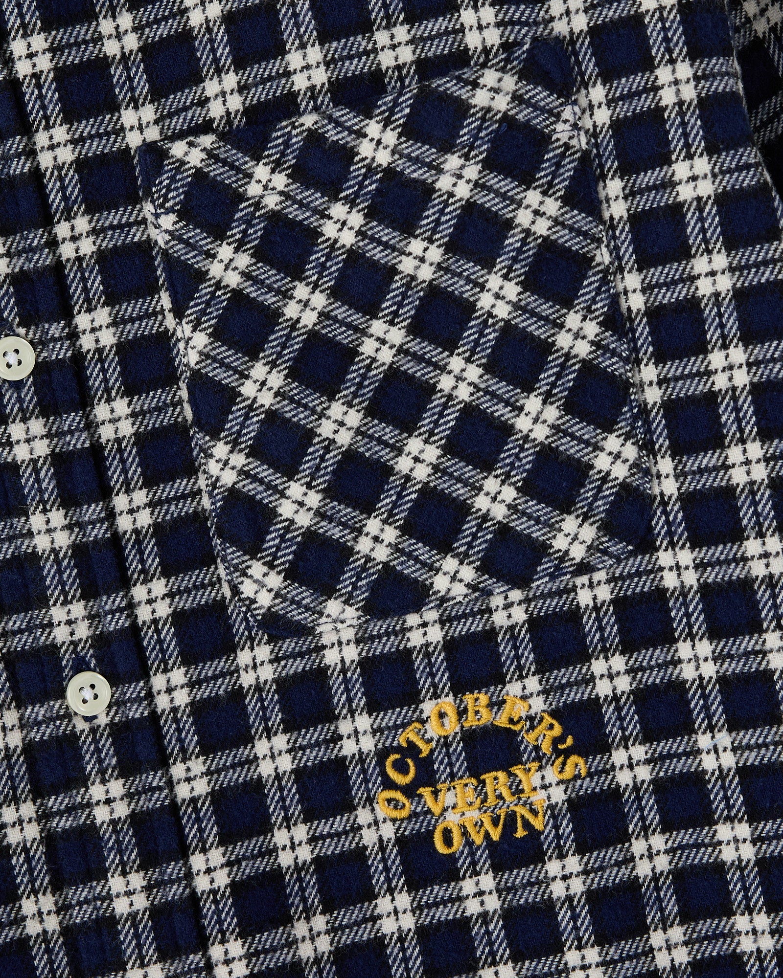 Plaid Flannel Shirt - Navy/White - Image 4