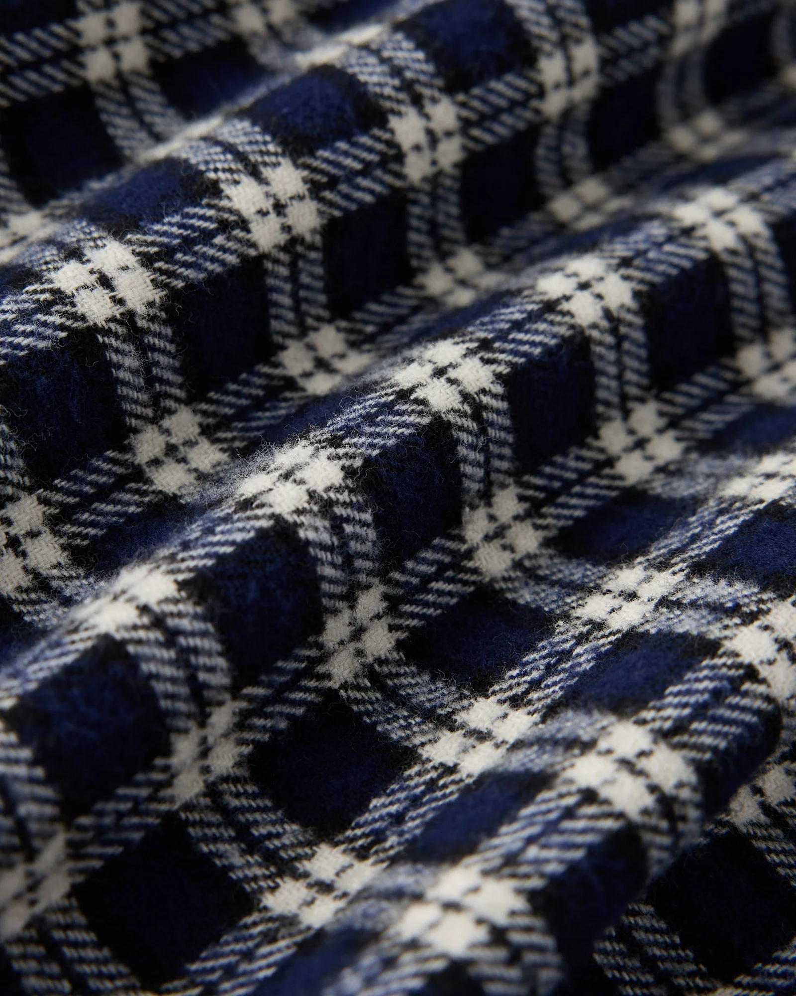 Plaid Flannel Shirt - Navy/White - Image 6